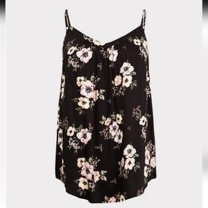 Torrid sz 5 black floral tank top